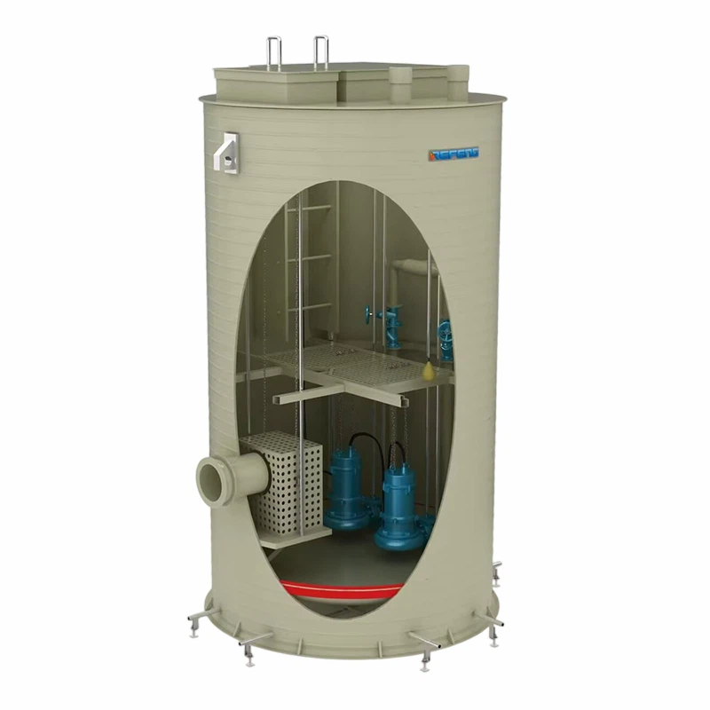 Estación de bomba prefabricada integrada HDPE